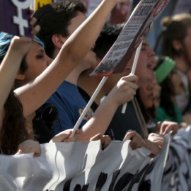 Manifestación convocada por el Sindicato de Estudiantes con motivo de la huelga general en la enseñanza pública, en una imagen de archivo. EFE/Sergio Barrenechea