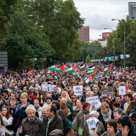  Decenas de personas durante una manifestación en apoyo a Palestina, a 29 de octubre de 2023, en Madrid. Matias Chiofalo / Europa Press