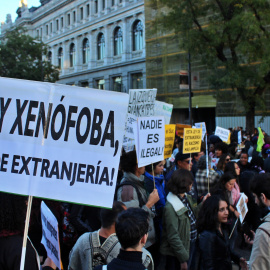 Manifestación antirracista bajo el lema '12N - Por una sociedad sin racismo'. Foto: Poder Migrante.