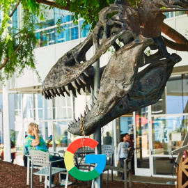  El dinosaur "Stan" en Googleplex. - Google