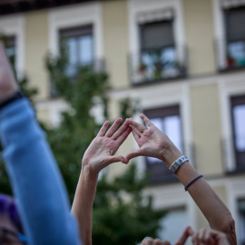  Varias mujeres participan en una concentración por el 'Dia de Acción Global por el Aborto Legal, Seguro y Accesible', a 28 de septiembre de 2021, en Madrid.- Jesús Hellín/EUROPA PRESS