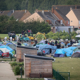 Desmantelamiento de la jungla de Calais en septiembre de 2019. Foto: Care4Calais.