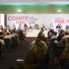 Imagen de la reunión del Comité Director extraordinario del PSOE-A, en julio pasado. E.P./Joaquin Corchero