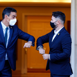  Pedro Sánchez y Gabriel Rufián, en una fotografía de septiembre de 2020. /POOL MONCLOA