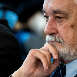 Fotografía de noviembre de 2018 del expresidente andaluz José Antonio Griñán, durante el juicio de los ERE en la Audiencia de Sevilla. E.P.