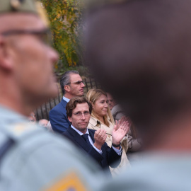 El alcalde de Madrid, José Luis Martínez-Almeida, en la inauguración de la Estatua al Legionario. E.P/Fernando Sánchez