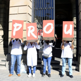 Una protesta dels metges d'atenció primària a l'ICS. ACN