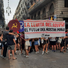 Una manifestació d'Arran al centre de Barcelona l'11 de setembre del 2022. — @Arran_jovent