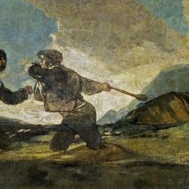 El cuadro 'Duelo a garrotazos', de Francisco de Goya, ahora expuesto en el Museo del Prado