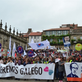 Manifestació en defensa de la llengua gallega