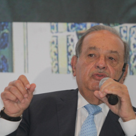 El millonario mexicano Carlos Slim, en un acto en Ciudad de México. E.P.