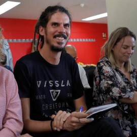 El diputado Alberto Rodríguez, en el Consejo Ciudadano Estatal de Podemos, máximo órgano de dirección entre asambleas, que se reúne para analizar el desplome electoral del pasado 26 de mayo en medio de un debate interno sobre la conveniencia de convo