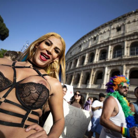 Marcha del 'Roma Pride' en Roma, Italia, 08 de junio 2019. (Italia, Roma) EFE/EPA/MASSIMO PERCOSSI