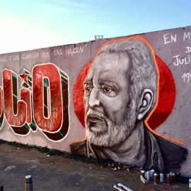  Mural dedicado a Julio Anguita en Berlín. —Facebook/ Eme Street Art