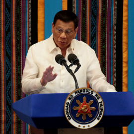 El presidente de Filipinas, Rodrigo Duterte, durante una rueda de prensa. REUTERS