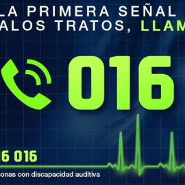 016. Teléfono de atención a víctimas de violencia de género. Es gratuito y no deja rastro en la factura telefónica. /EUROPA PRESS