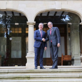 Urkullu i Torra al Palau d'Ajuria Enea. JORDI BEDMAR