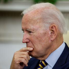 El presidente de Estado Unidos, Joe Biden en la Oficina Oval de la Casa Blanca en Washington. -REUTERS