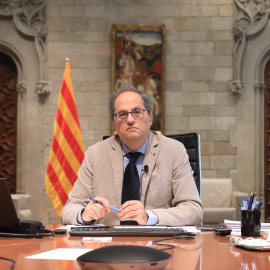 El president, Quim Torra, a la conferència de presidents autonòmics d'aquest diumenge. ACN / JORDI BEDMAR