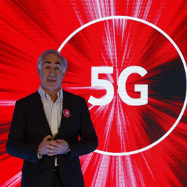 El presidente de Vodafone España, Antonio Coimbra, durante la presentación de los servicios 5G de la compañía en España. EFE/Paco Campos