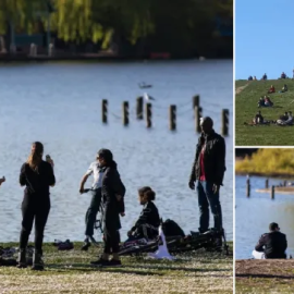 Imágenes difundidas a través de las redes sociales que muestran a ciudadanos disfrutando del sábado en los parques de Londres a pesar del confinamiento.