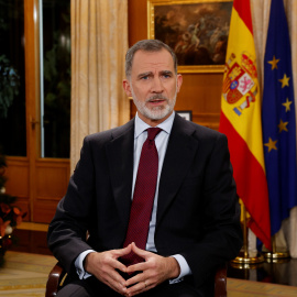 Imagen de archivo del pasado discurso de Nochebuena del rey Felipe VI, a 24/12/2022.- Pool / Europa Press.