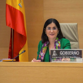 14/05/2020.- La ministra de Política Territorial y Función Pública, Carolina Darias, comparece este jueves ante la Comisión de Política Territorial y Función Pública del Congreso. / EFE - VERÓNICA POVEDANO