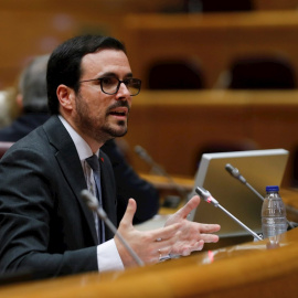 El ministro de Consumo, Alberto Garzón, comparece este viernes ante la Comisión de Sanidad y Consumo del Senado para informar sobre las líneas generales de la política de su departamento. EFE/J.J. Guillén