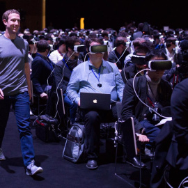 Mark Zuckerberg, fundador de Facebook, durante el Mobile World Congress de 21016. /FACEBOOK