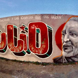 Mural Julio Anguita. / Facebook Eme Street Art