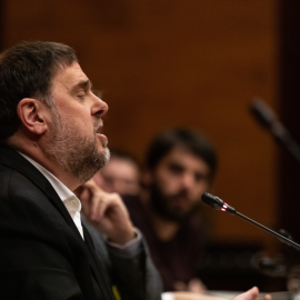 El exvicepresident de la Generalitat Junqueras, declara ante la Comisión de Investigación de la aplicación del 155 en Catalunya, en el Parlament de Catalunya /Barcelona, a 28 de enero de 2020. / Europa Press / Archivo