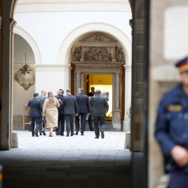 El viceministro de Relaciones Exteriores de Rusia, Sergei Ryabkov, y su delegación llegan a una reunión con Estados Unidos en Viena. REUTERS / Leonhard Foeger