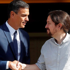 Sánchez e Iglesias en una imagen de archivo.- EFE