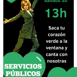 Imagen promocional de la campaña en defensa de los servicios públicos Quiero un corazón contento