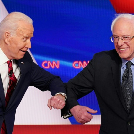 Joe Biden y Bernie Sanders