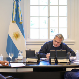 El presidente argentino, Alberto Fernández, pagó 250 millones de dólares de deuda externa a finales de marzo. Después abrió un proceso de renegociación con acreedores. CASA ROSADA