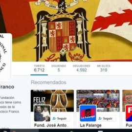 Perfil de Twitter de la Fundación Nacional Francisco Franco.