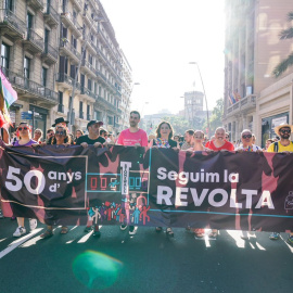 La manifestació que ha convocat la comissió unitària 28 de juny pel dia de l'Orgull. @barcelona_cat