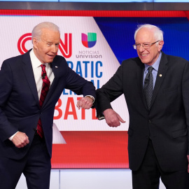 Biden y Sanders