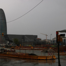 Obres a la plaça de les Glòries. ACN