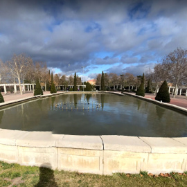 Captura de pantalla de las fuentes en el parque Finca Liana en Móstoles. / GOOGLE STREET VIEW