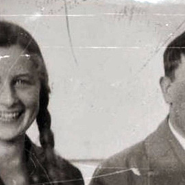 Geli Raubal y Adolf Hitler.