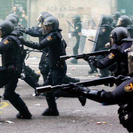 Antidisturbios en Barcelona