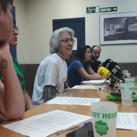 Roda de premsa de moviments socials de Barcelona per plantejar les seves demandes al pròxim govern municipal. FABV