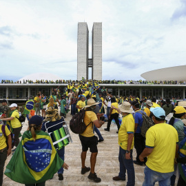  Seguidores de Jair Bolsonaro durante los ataques al Congreso.MARCELO CAMARGO / XINHUA NEWS / CONTACTOPHOTO10/1/2023 ONLY FOR USE IN SPAIN