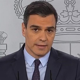 Pedro Sánchez, president del Govern espanyol, en roda de premsa. EFE