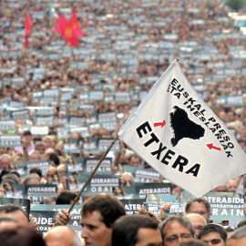 Manifestación en Bilbao a favor de los presos de ETA. EFE