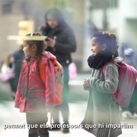 Imatge del vídeo promocional de la campanya Escola Pública Catalana. FaPaC