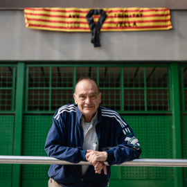 El pare Manel, a la plaça de la Trinitat, a la Trinitat Vella. JOEL KASHILA