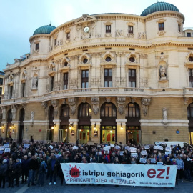 Concentración contra la precariedad en Bilbao